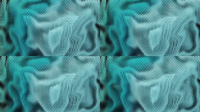 体波的环形三维抽象涡动画。多色渐变波浪图案。时尚抽象3D动画