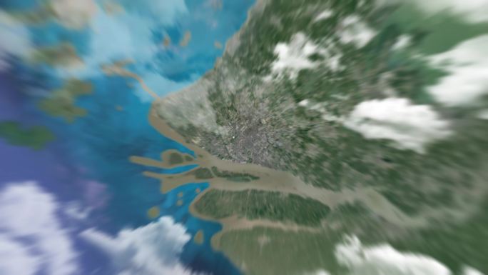 上海地面到太空 遨游俯瞰地球 地面到太空
