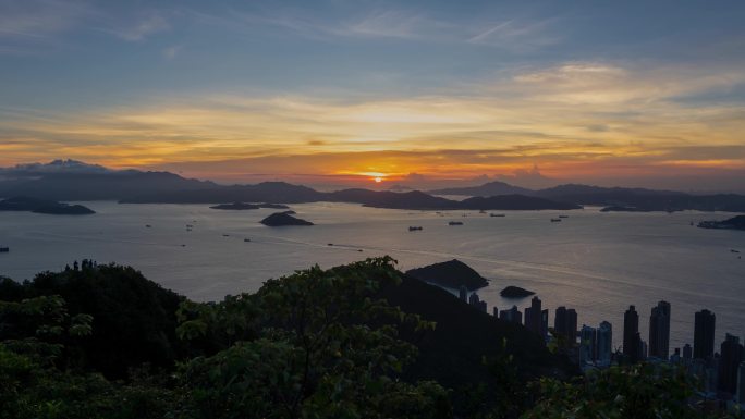 【原创4K】香港自然风光西高山海洋黄昏