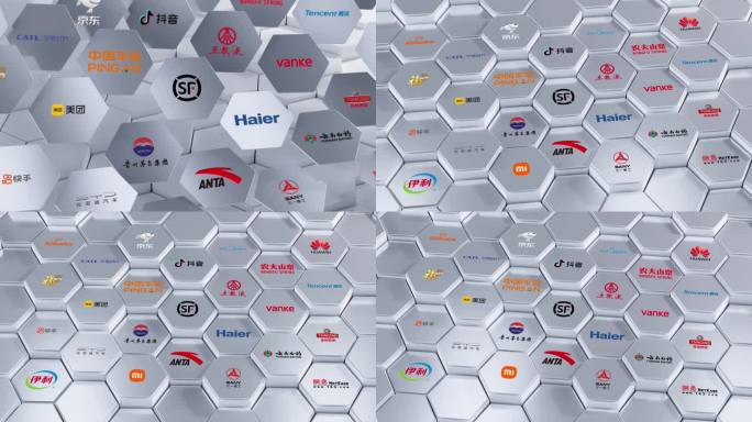 简洁企业合作品牌logo展示AE模板