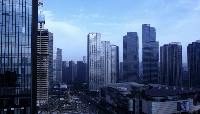 杭州 高楼大厦 未来科技城 钱江新城