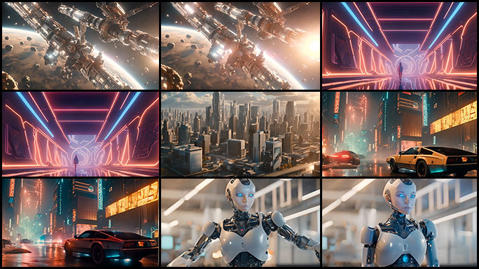 未来世界星际旅行机械生命科幻CG影片4K