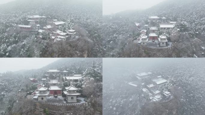 龙门石窟香山寺雪景