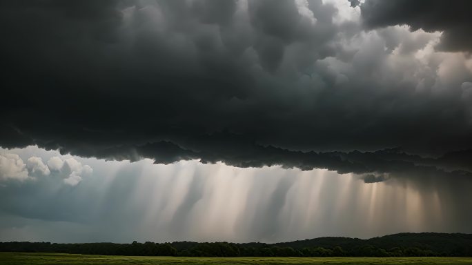 阴天下雨乌云密布风起云涌空境云翻滚