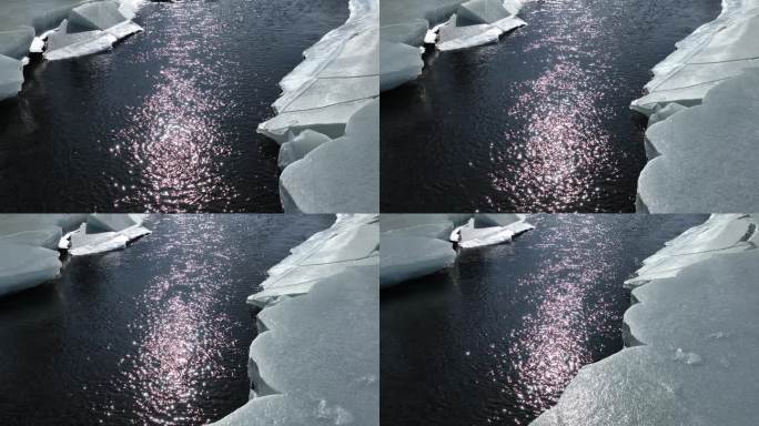 冰河消融河套流水