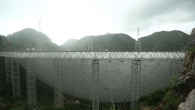 雨中的FAST射电望远镜