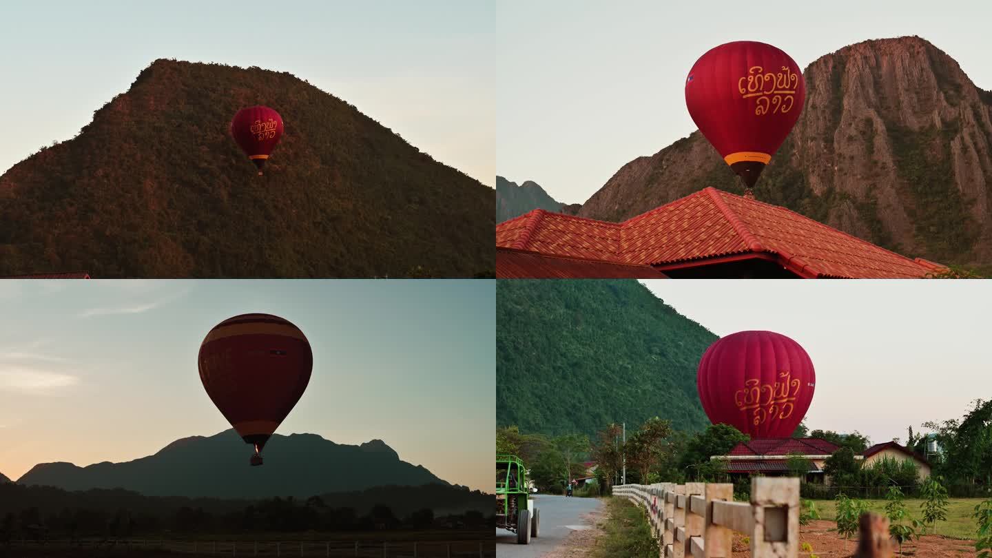 【4K】老挝万荣热气球