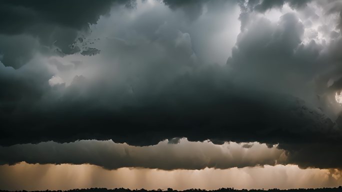 阴天下雨乌云密布风起云涌空境云翻滚