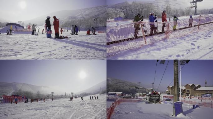 北大湖滑雪场环境缆车游客滑雪集锦