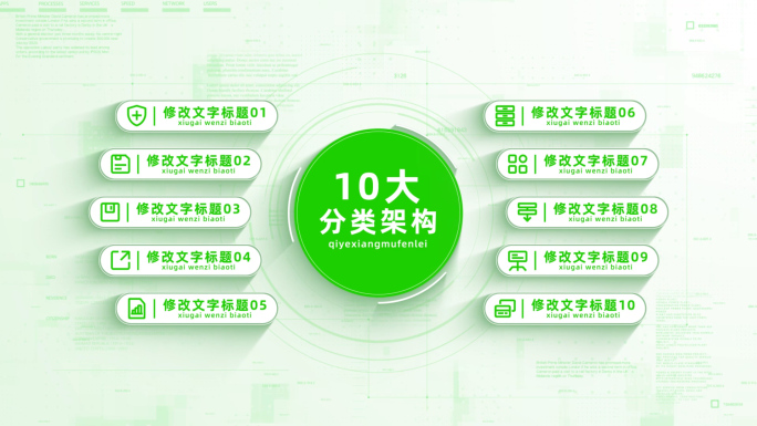（10）绿色清新十项信息分类