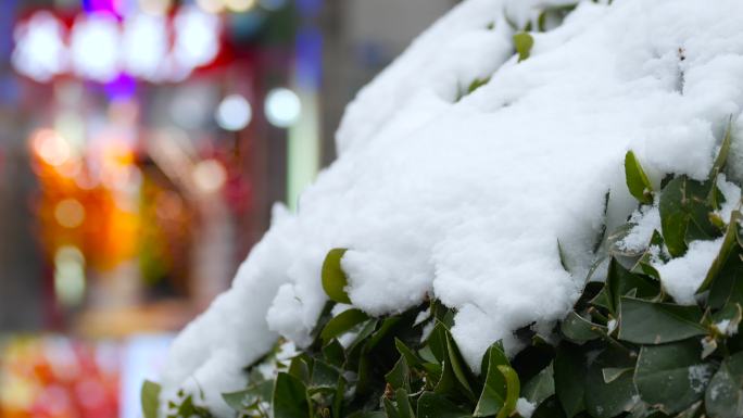 北京前门大街 雪景