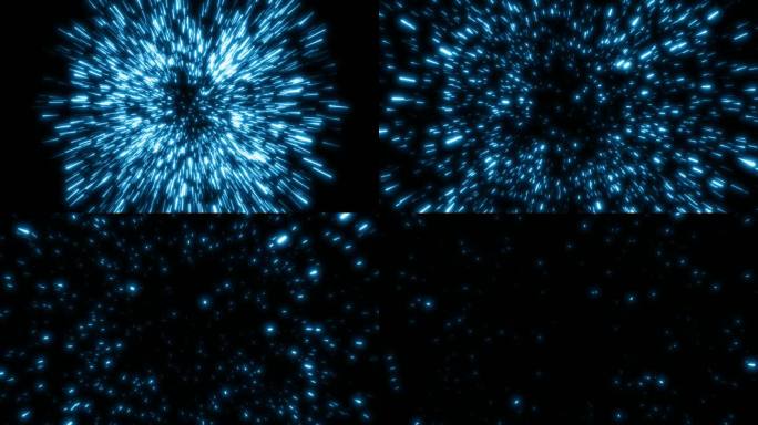 蓝色科技粒子爆炸冲击波素材