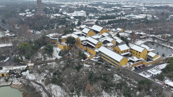 扬州雪景 观音山雪景 大明寺雪景