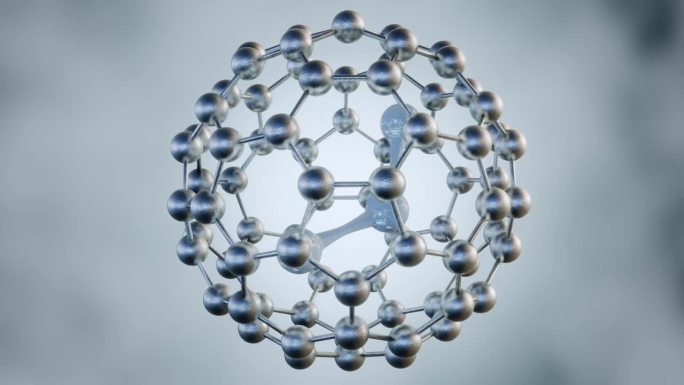 富勒烯C60笼内的H2O或水分子