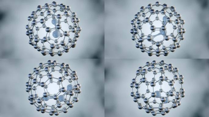 富勒烯C60笼内的H2O或水分子