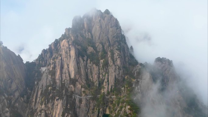 黄山风景区云海航拍延时风景视频素材