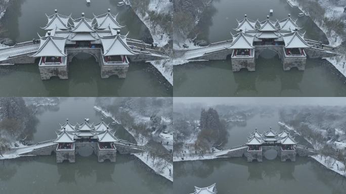 扬州雪景 瘦西湖雪景 五亭桥雪景
