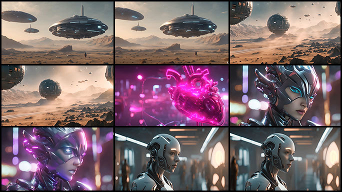 未来世界星际旅行机械生命科幻影片4K