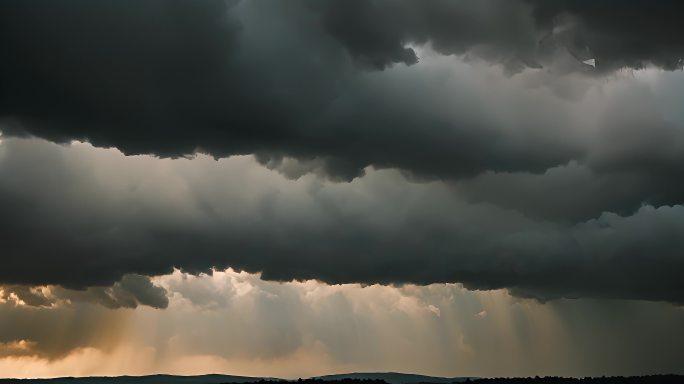 阴天下雨乌云密布风起云涌空境云翻滚