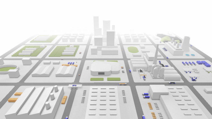3D动画智慧城市物流交通货运