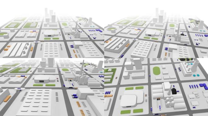 3D动画智慧城市物流交通货运