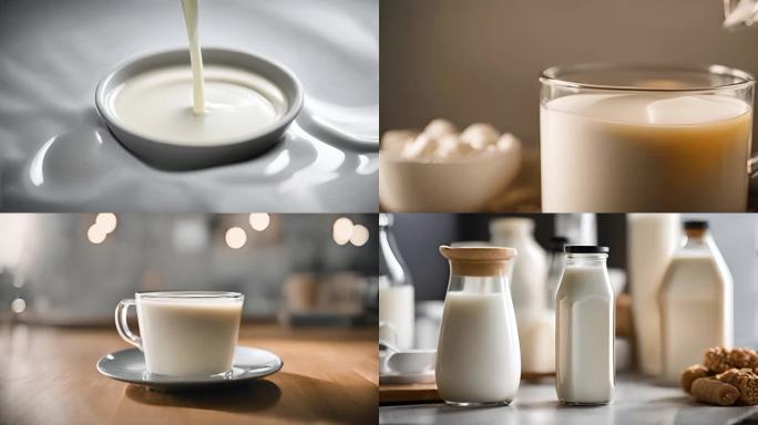 牛奶 倒牛奶 奶制品 一杯牛奶 升格慢镜