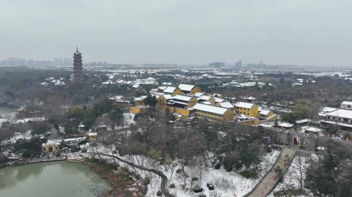 扬州雪景 观音山雪景 大明寺雪景