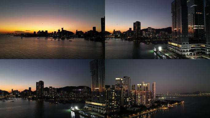 4k航拍城市夜景
