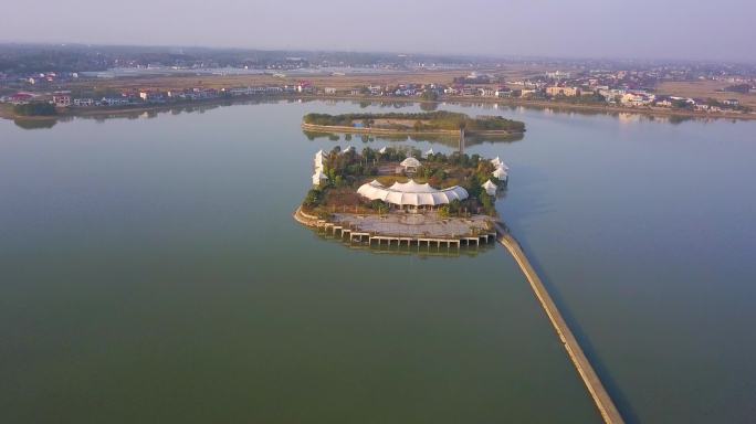 4K航拍空镜长沙望城千龙湖生态旅游度假区