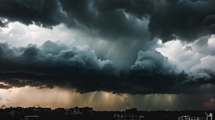 乌云阴天乌云密布大雨将至空境云翻滚