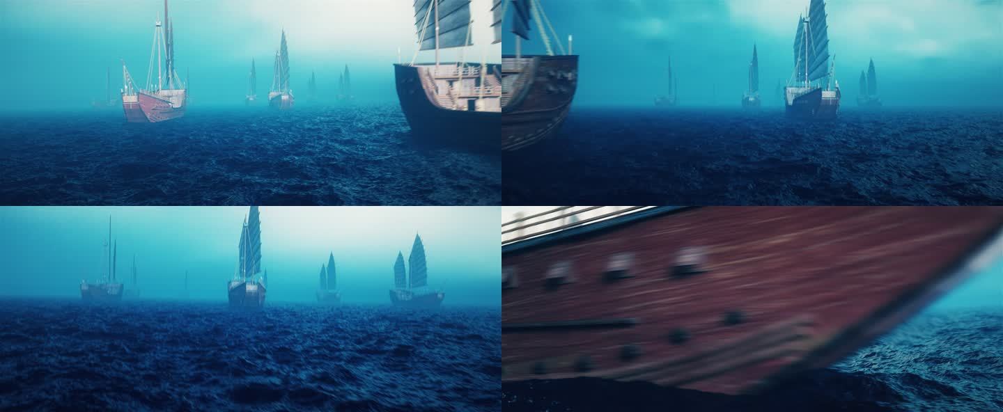 古代战船出海