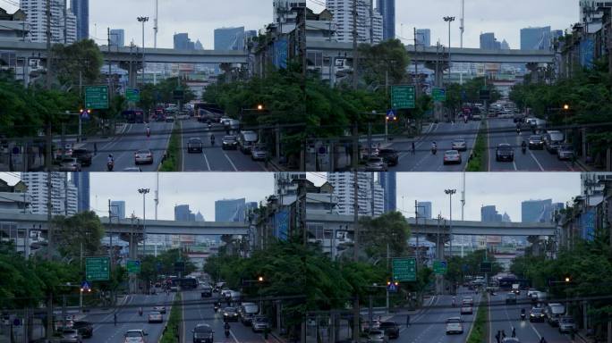 4K泰国城市傍晚街景