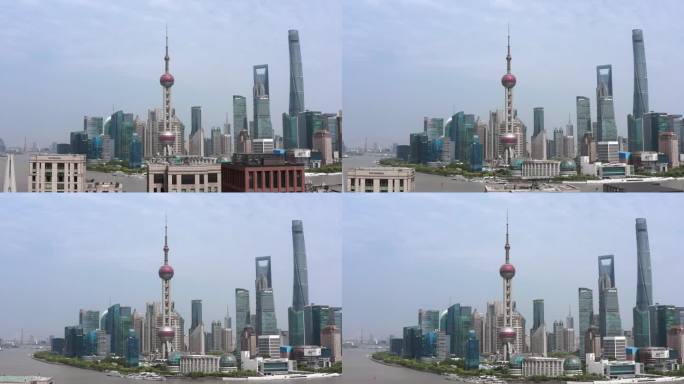 上海陆家嘴/东方明珠/4K航拍视频素材