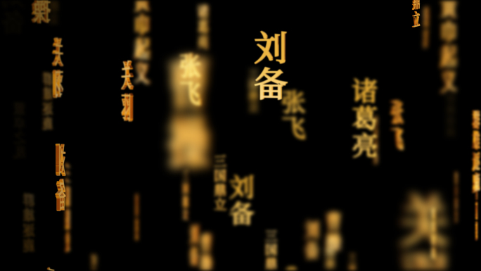 三国演义传统文化文字动画循环背景