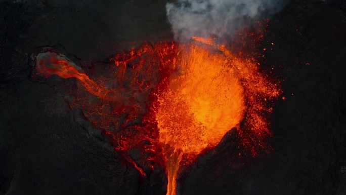 火山爆发视频素材
