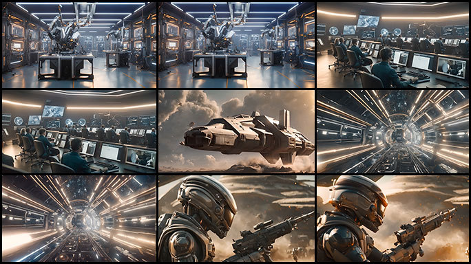 未来世界星际旅行机械生命科幻影片4K
