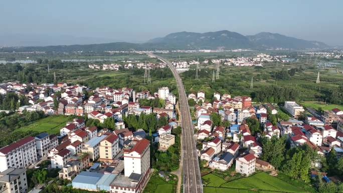 汉中4K航拍大自然风景城市树林乡村