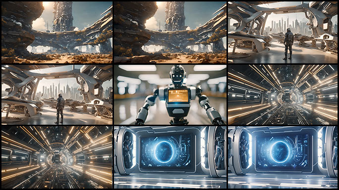 未来科技世界与外星殖民机械智能科幻影片