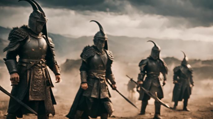 古代士兵背景视频素材