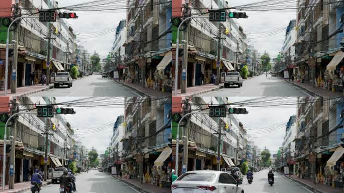 4K 泰国街头城市空镜
