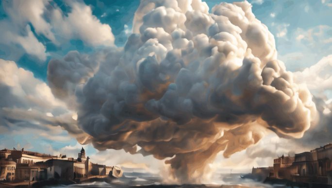 动态蓝天云朵抽象概念艺术