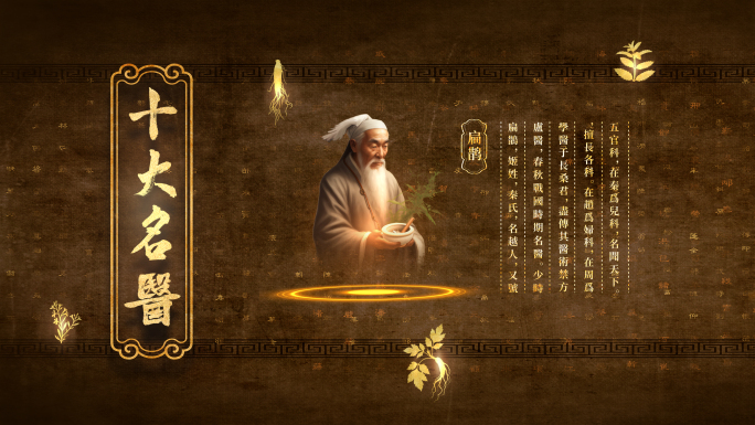 4K古风古代十大名医展示视频