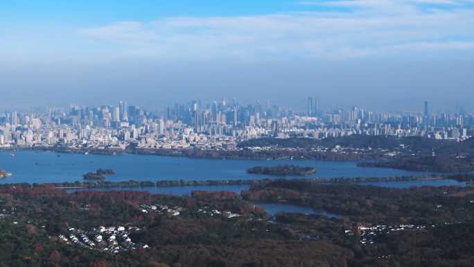 杭州西湖、钱江新城大全景航拍 4K