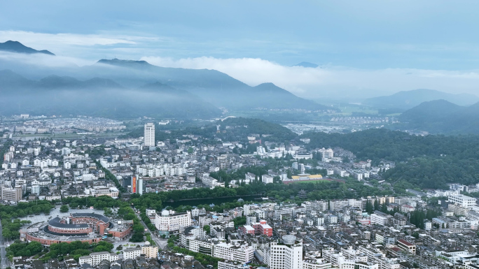 临海城市风光航拍