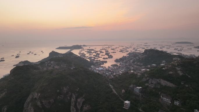 台州温岭石塘小箬村渔港航拍