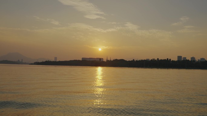 松山湖黄昏夕阳