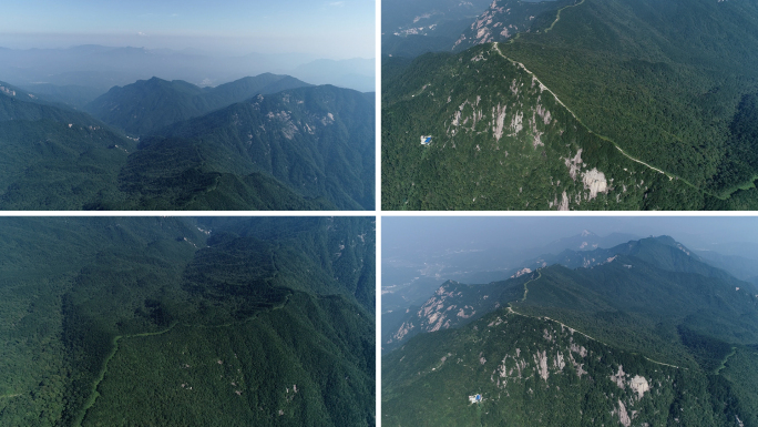 4k 大别山主峰 大别山航拍