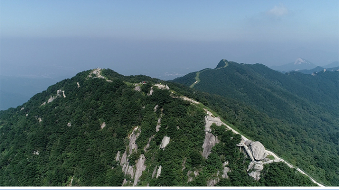 4k 大别山主峰 大别山航拍