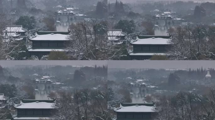 瘦西湖长焦雪景