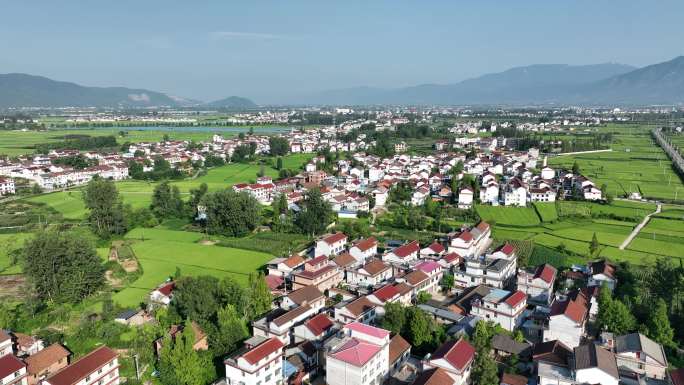 汉中4K航拍大自然风景城市树林乡村